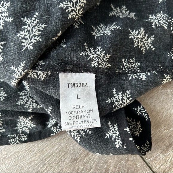 THML Mixed Media Breezy Babydoll Knit Floral Long Sleeve Mini  Dress - Picture 13 of 14